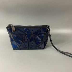 Emilio Pepe Blue Prism Style Geometric Clutch/Wristlet Bag